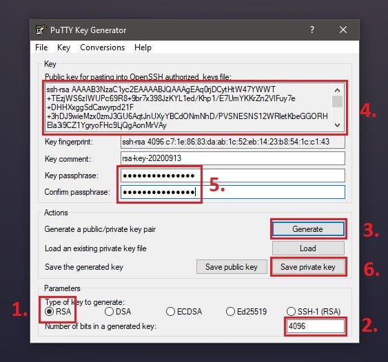Puttygen.exe - RSA-Key Generator