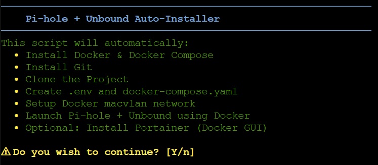Pi-hole mit Unbound in Docker: Ultimative Anleitung für mehr Privatsphäre und Werbeblocker 1 Pi-hole Install Script